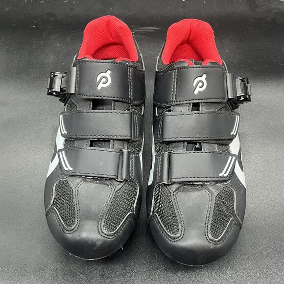 Peloton Black Red Cycling Shoes With Cleats Unisex sz 40 Womens sz 9 Mens sz 7 main image 4